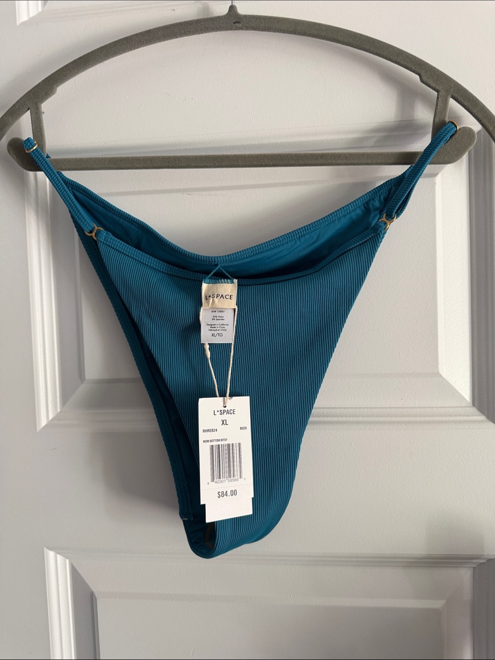 l*space Teal Remi bitsy Ribbed High-Cut XL Bottoms